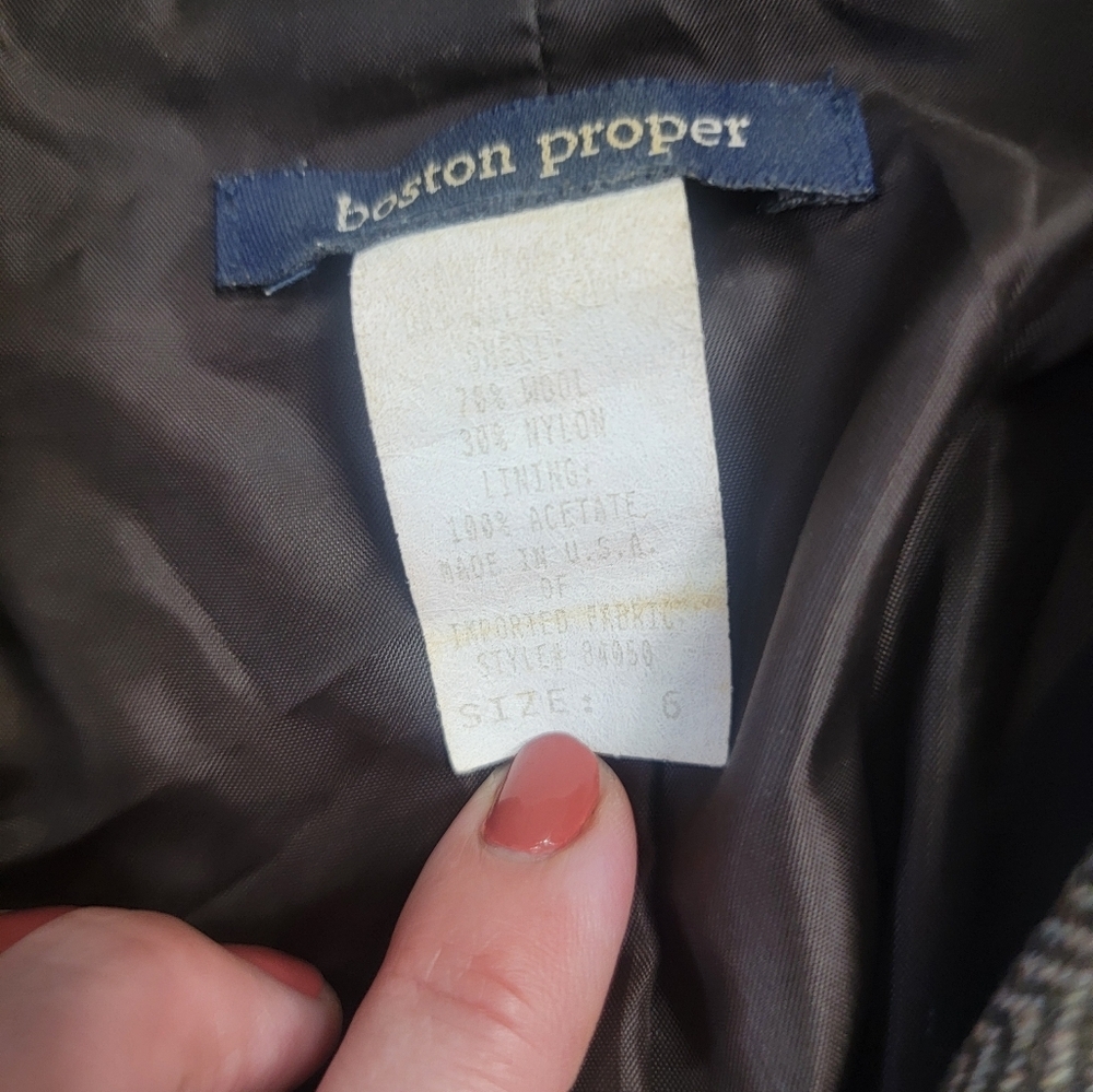 Brown Wool Women's Blazer - Picture 3 of 4